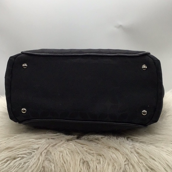 Fossil Canvas Black Signature Print Shoulder Bag - Picture 6 of 12